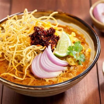  Khao Soi: ¡Un delicioso curry de fideos al estilo norteño thai que te conquistará con su dulce y picante sabor!